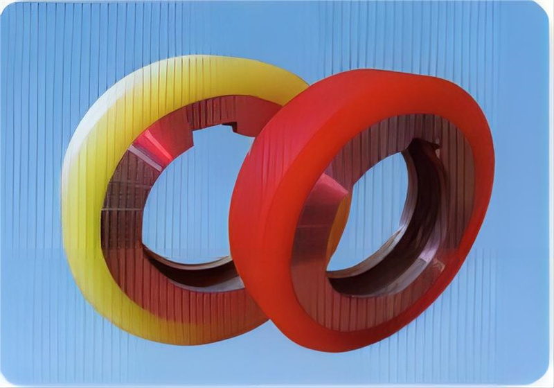 Longitudinal shear series rubber ring