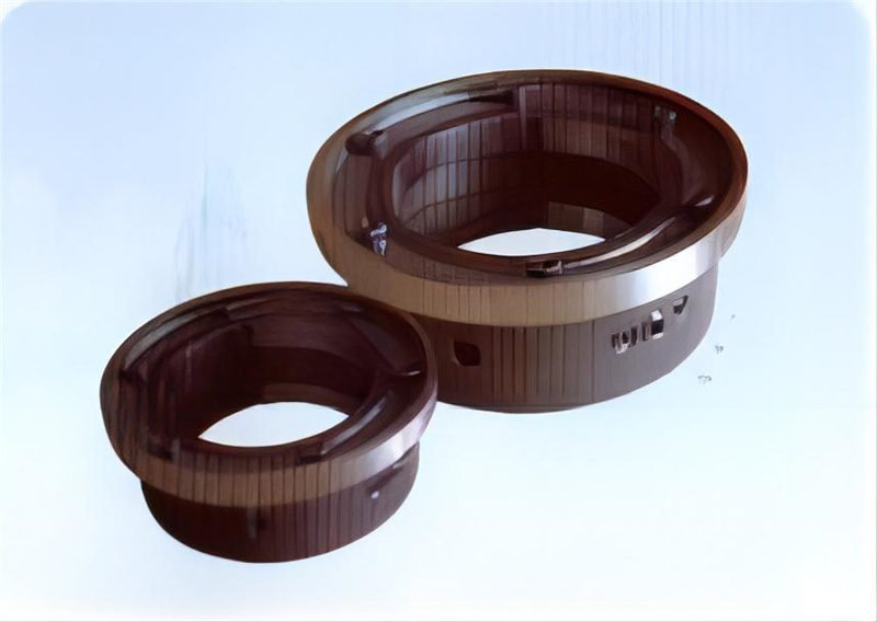 Longitudinal shear series rubber ring